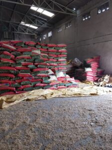 soybeans in bags